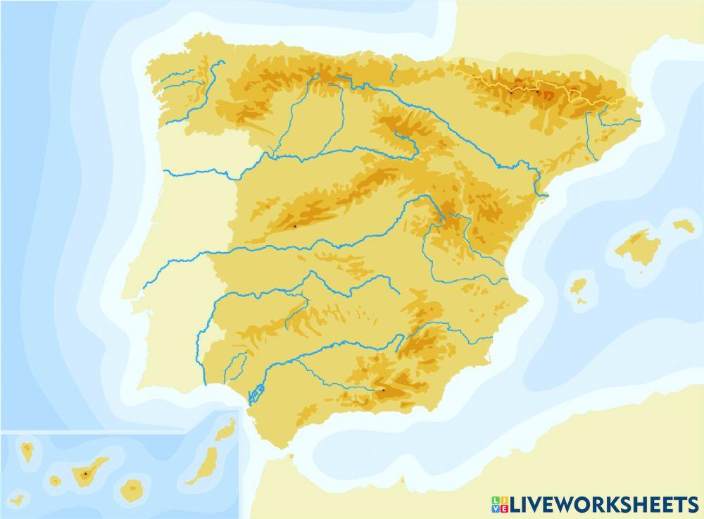 Mapa FISICO ESPAÑA