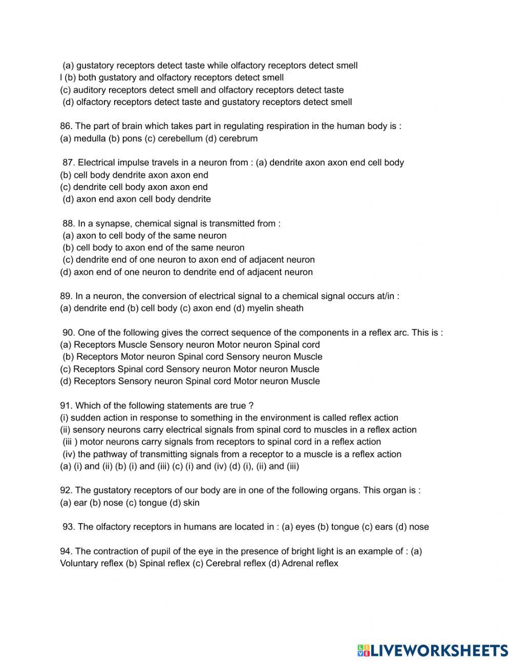 Control and co ordination