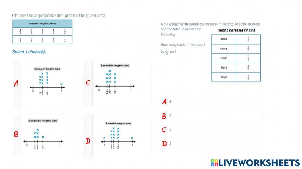 Review Display measurement Data on a Line Plot