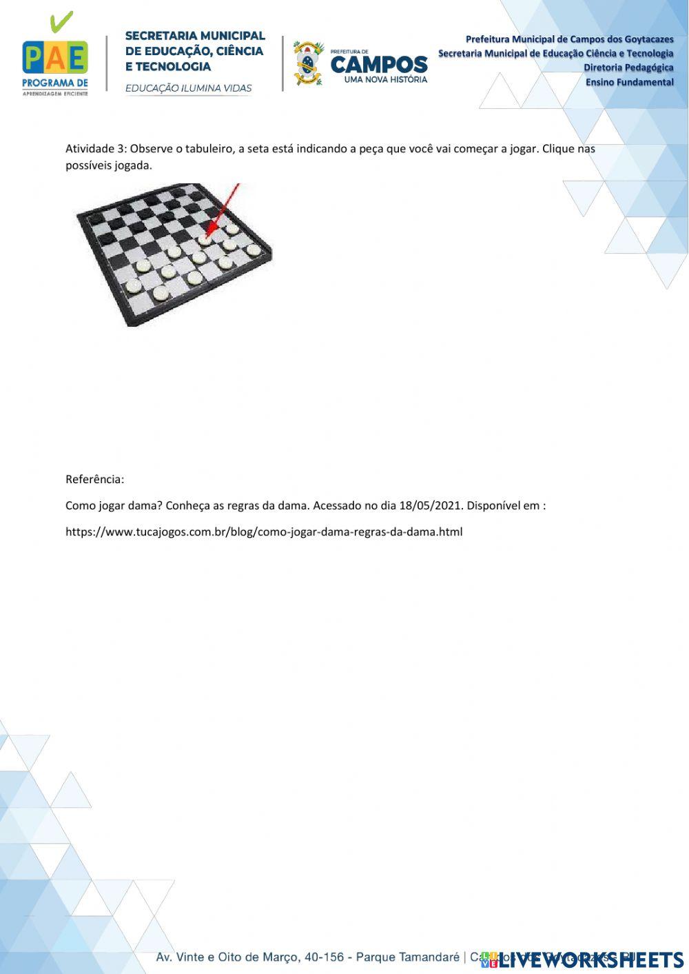 Dama worksheet Live Worksheets