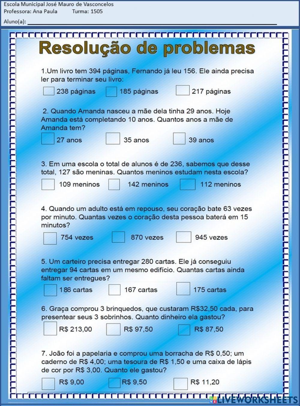 Problemas matemáticos