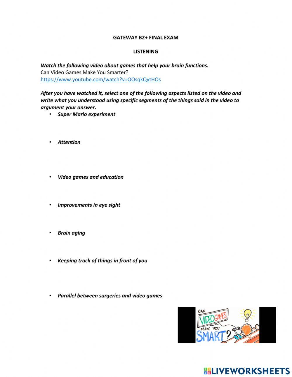 Gatewayb2+ final exam