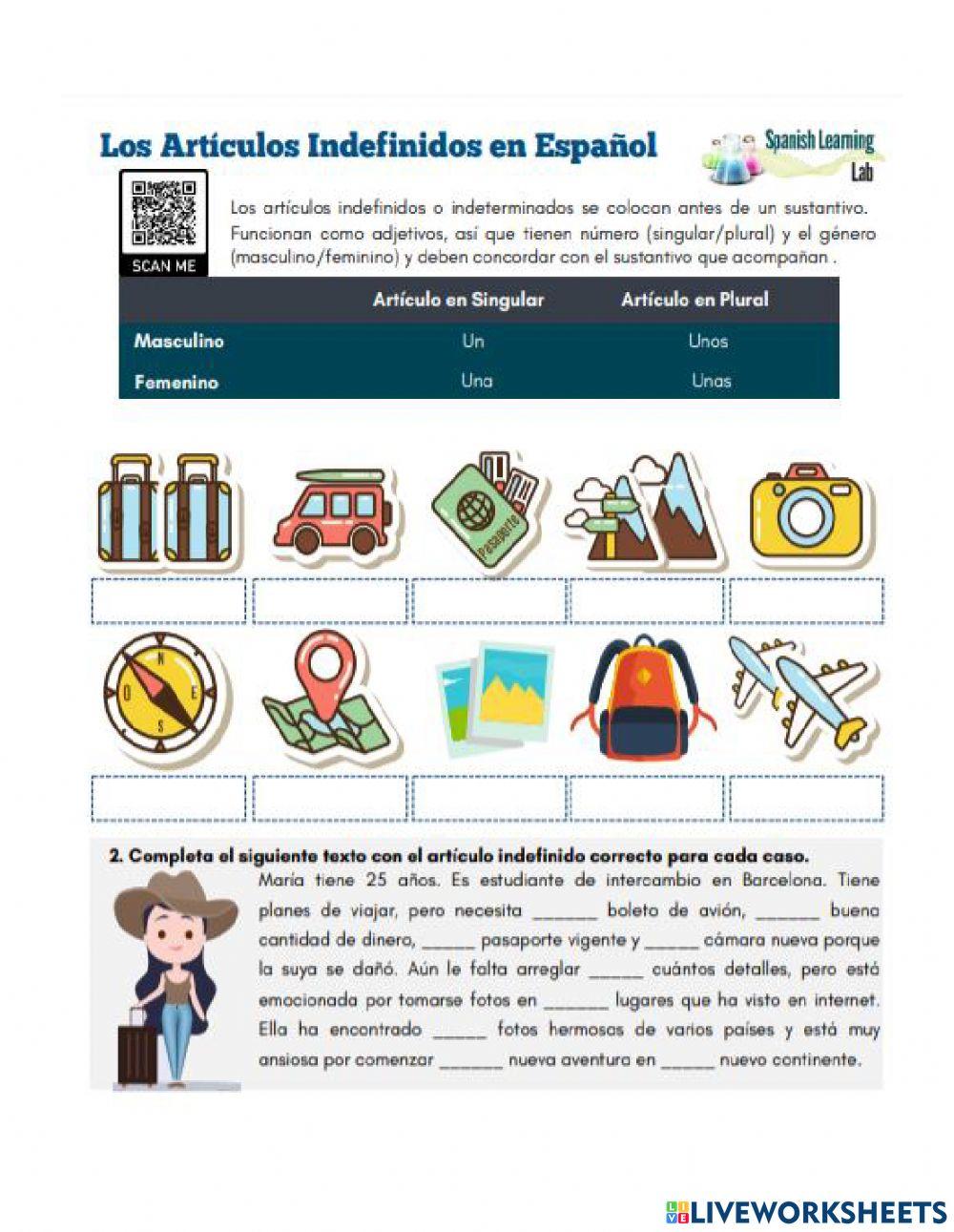 Artículos indefinidos