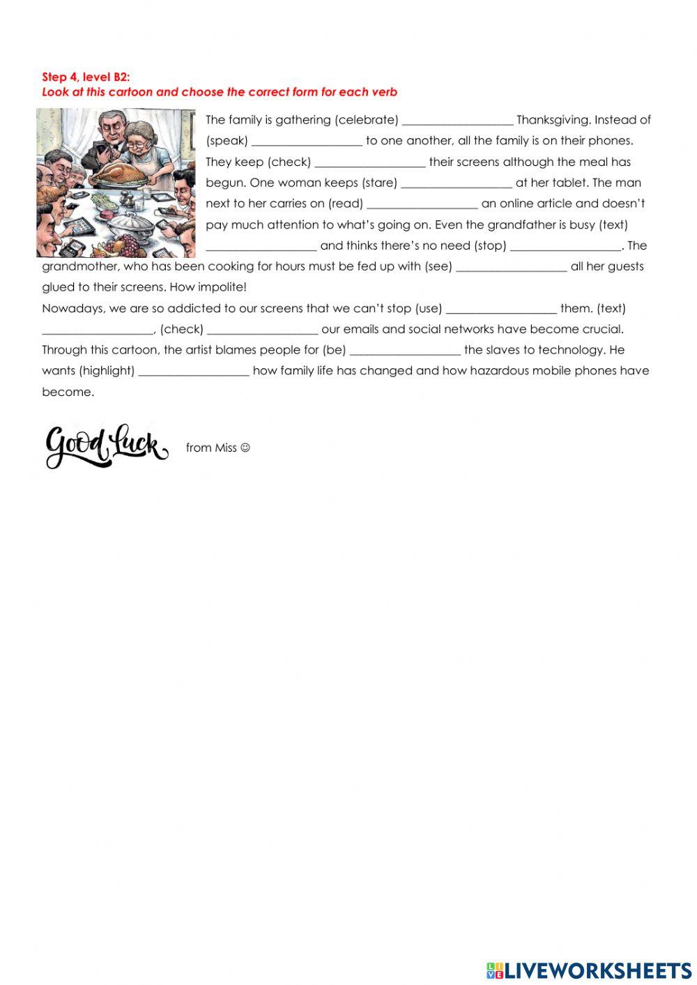 The gerund or The Infinitive