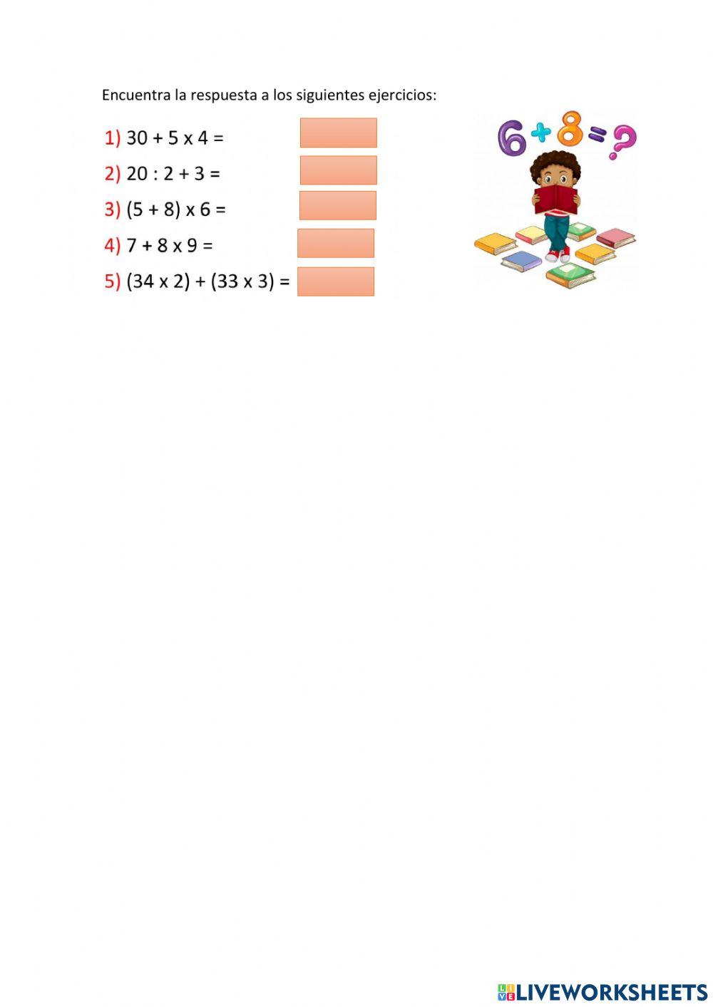 Operaciones combinadas