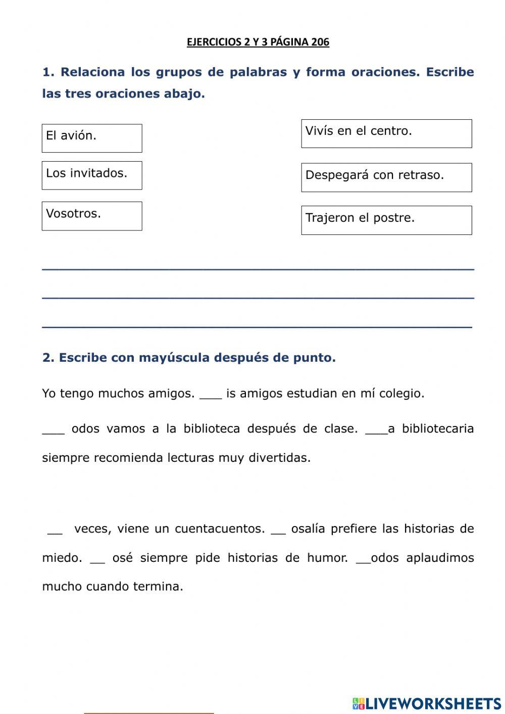 El punto y la mayuscula