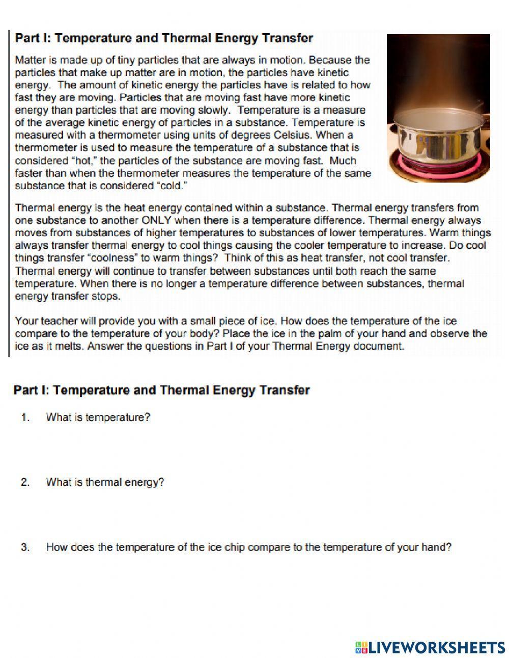 May 21-24 Part 1: Temps and Thermal Energy