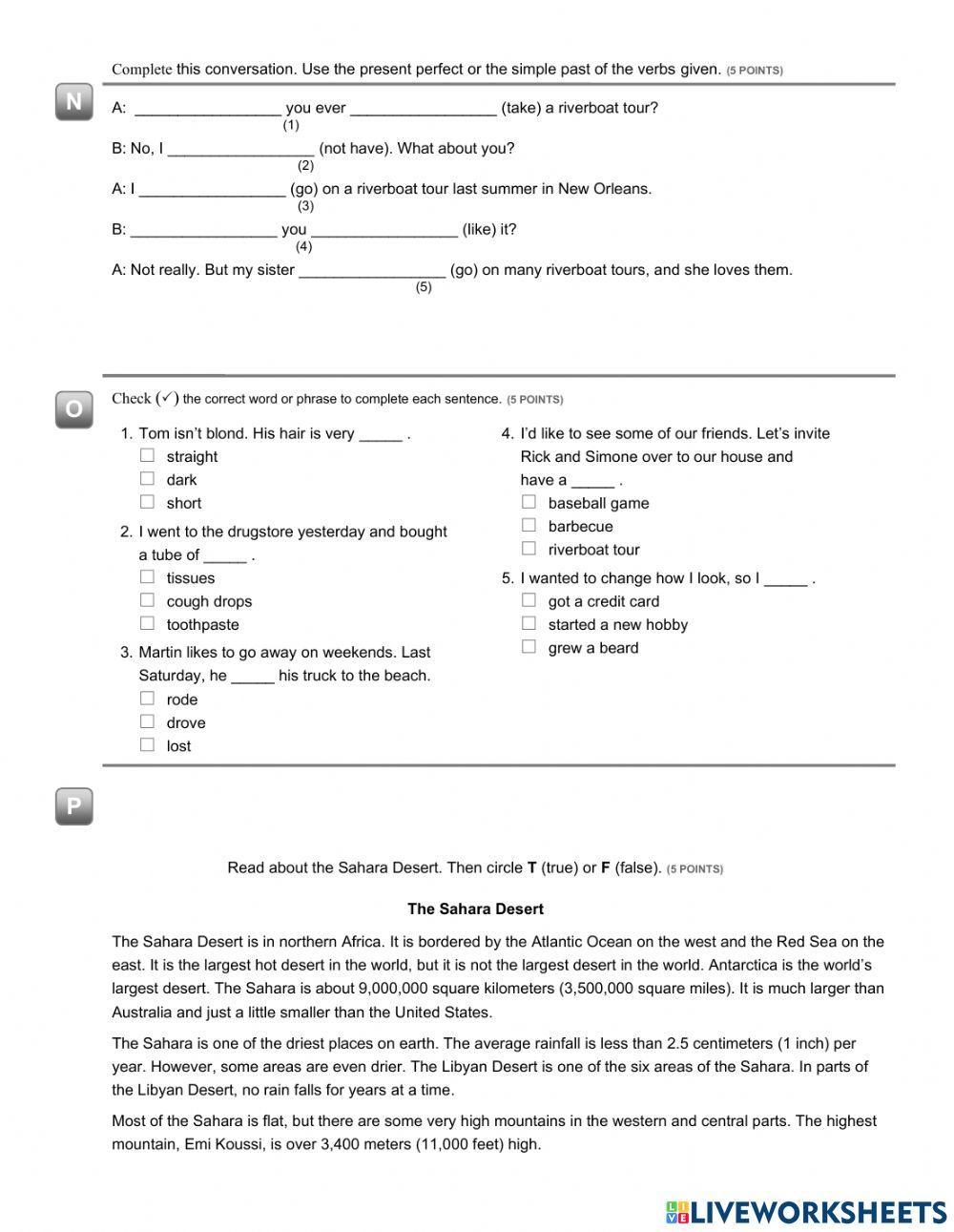 Placement test level 1 - 11