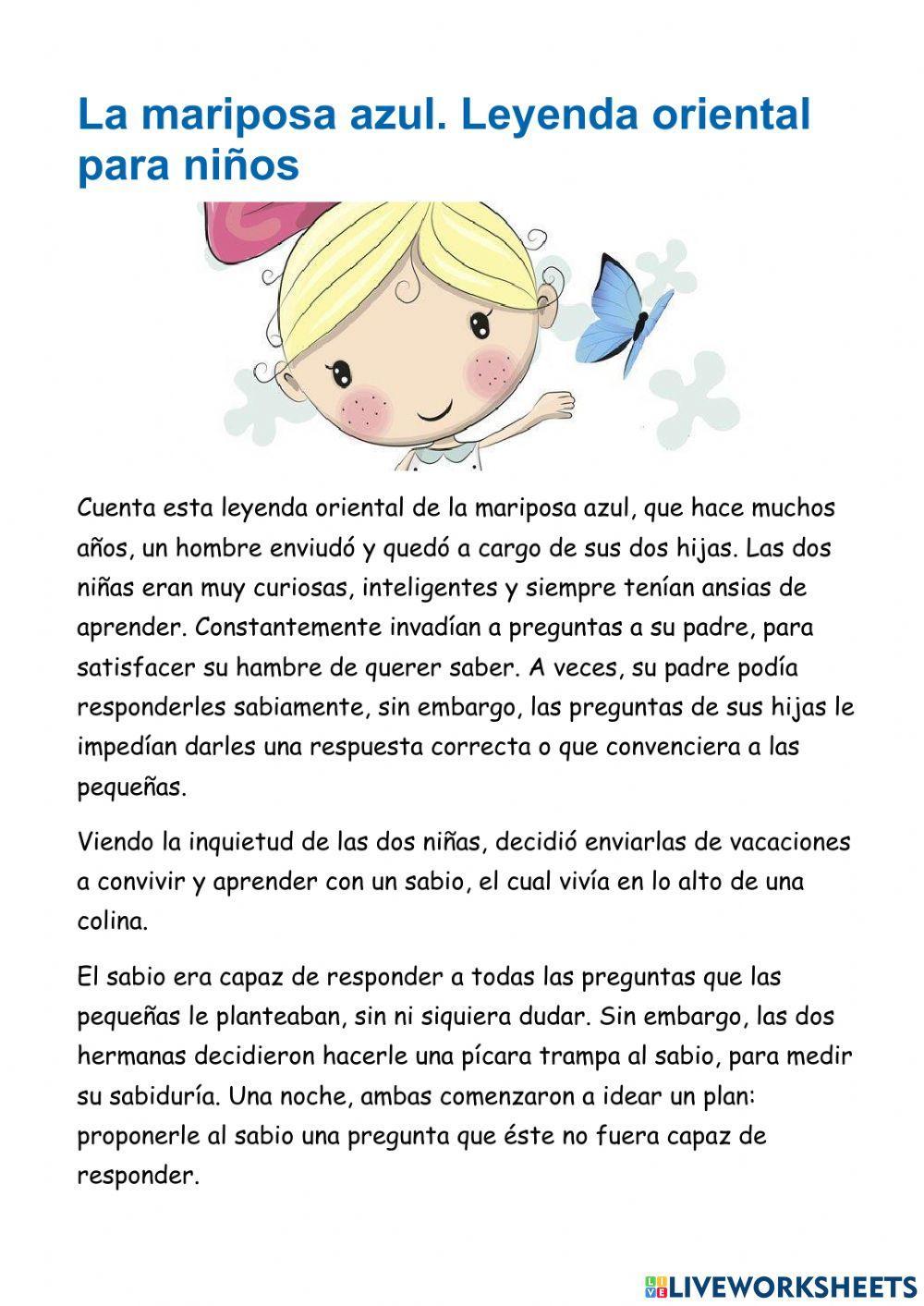 Leyenda -La mariposa azul-