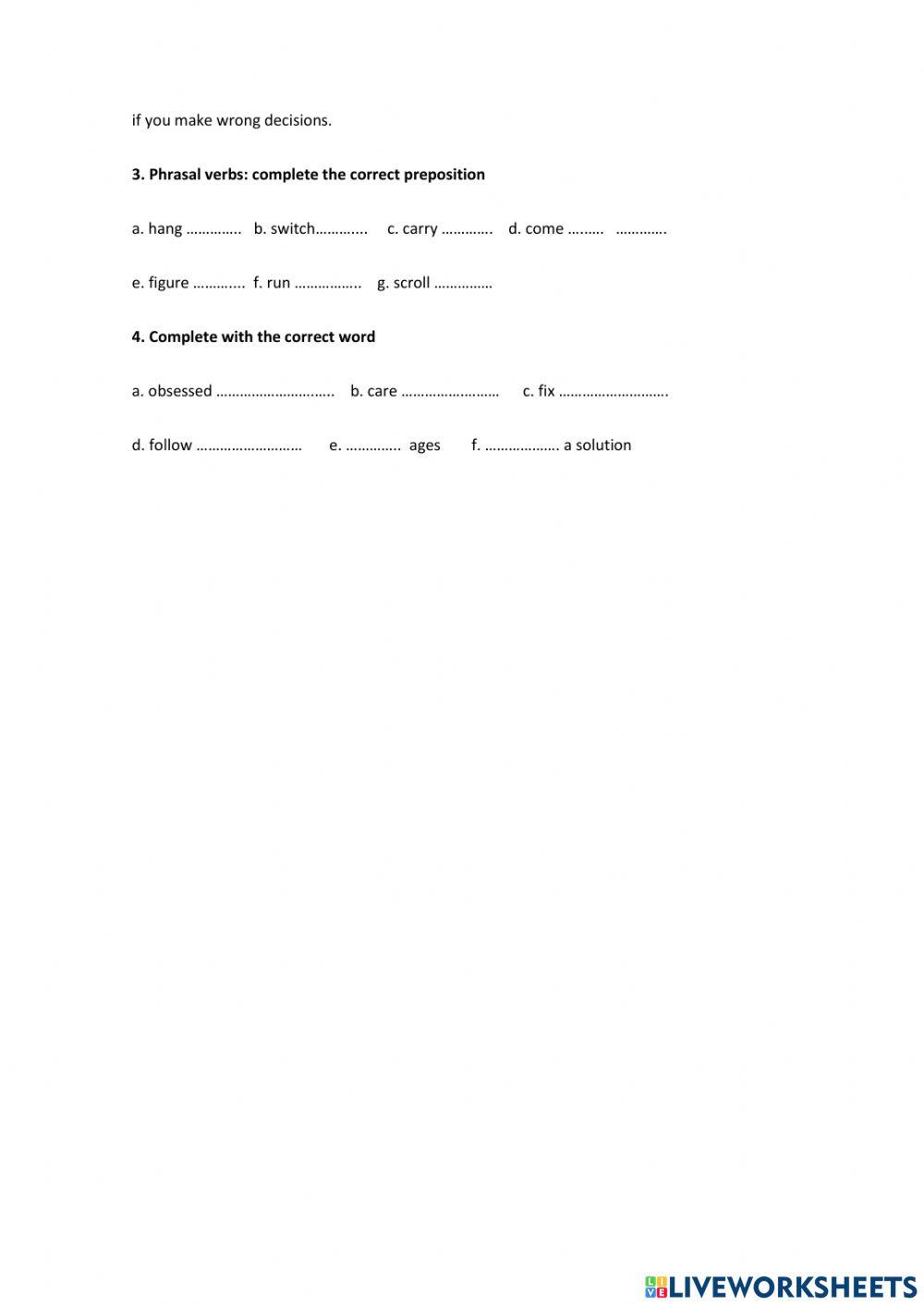 Revision for test 1-4th Juniors