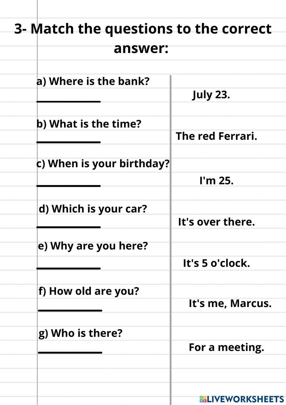 Asking and Answering Questions