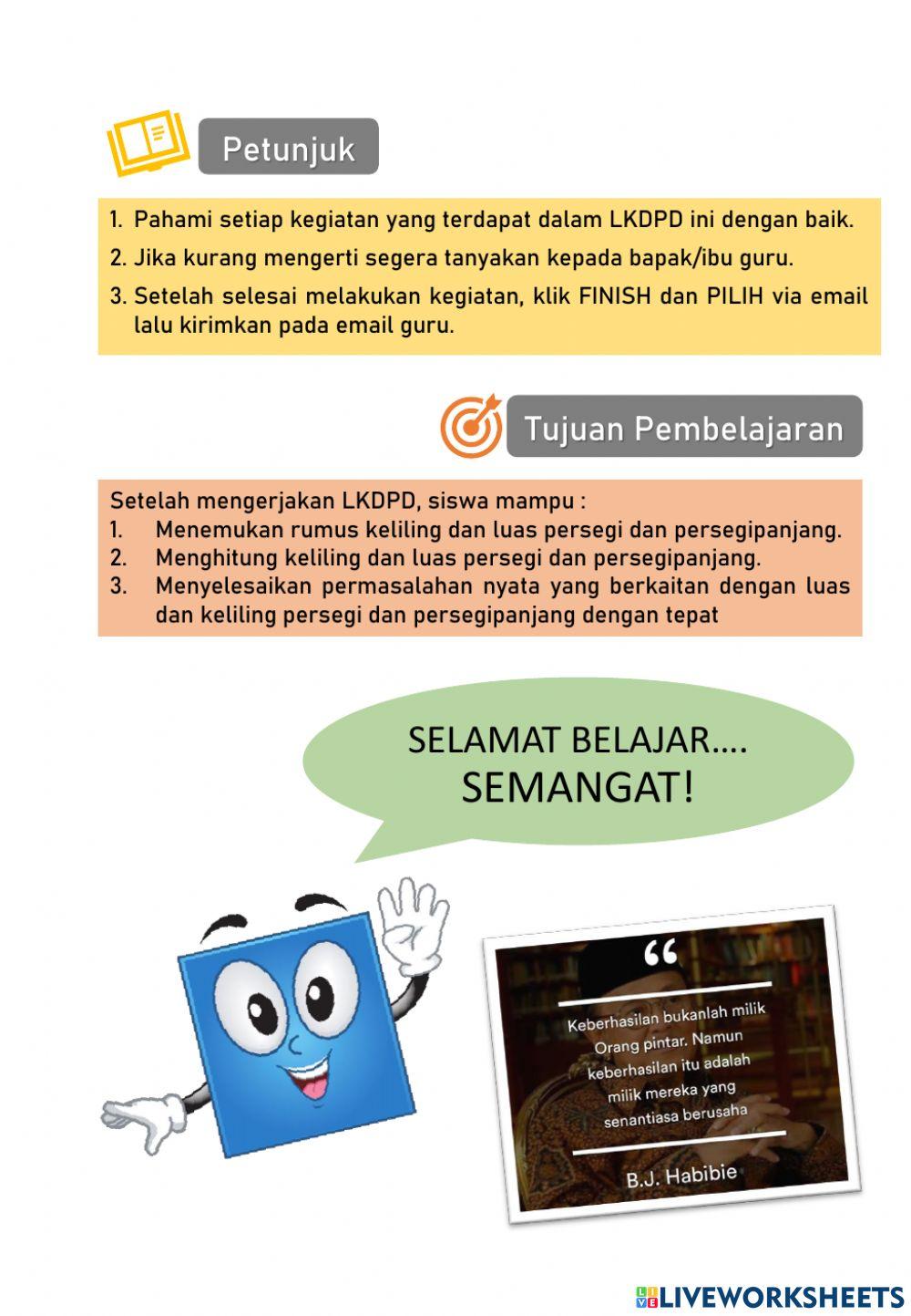 LKDPD Persegi dan Persegipanjang Berbasis Budaya Tidung