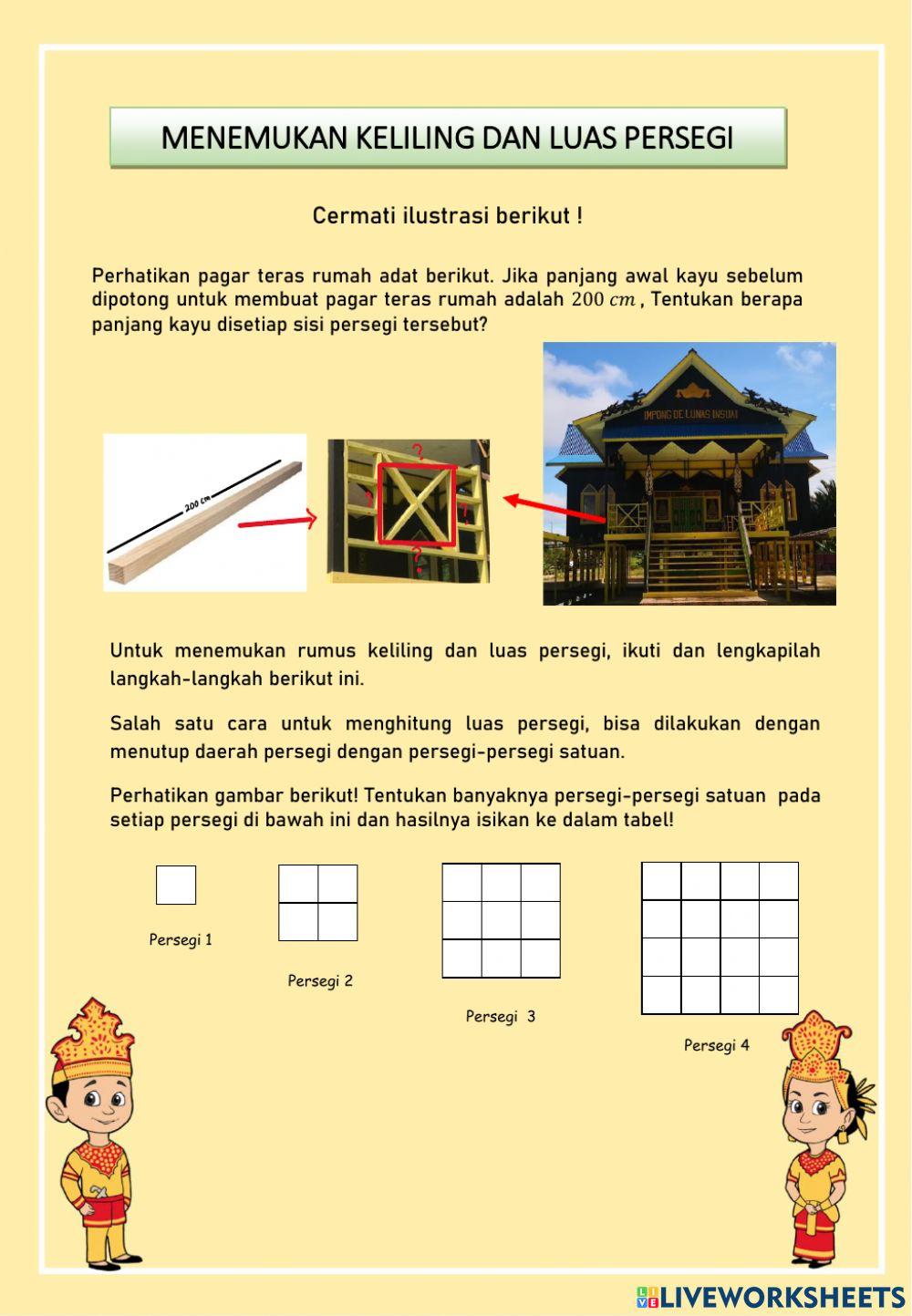 LKDPD Persegi dan Persegipanjang Berbasis Budaya Tidung