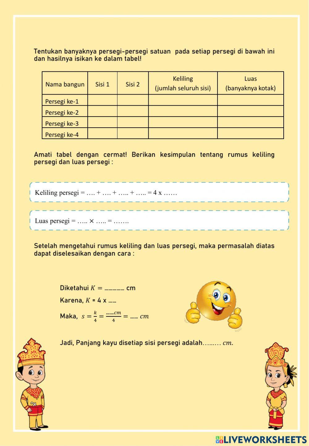 LKDPD Persegi dan Persegipanjang Berbasis Budaya Tidung