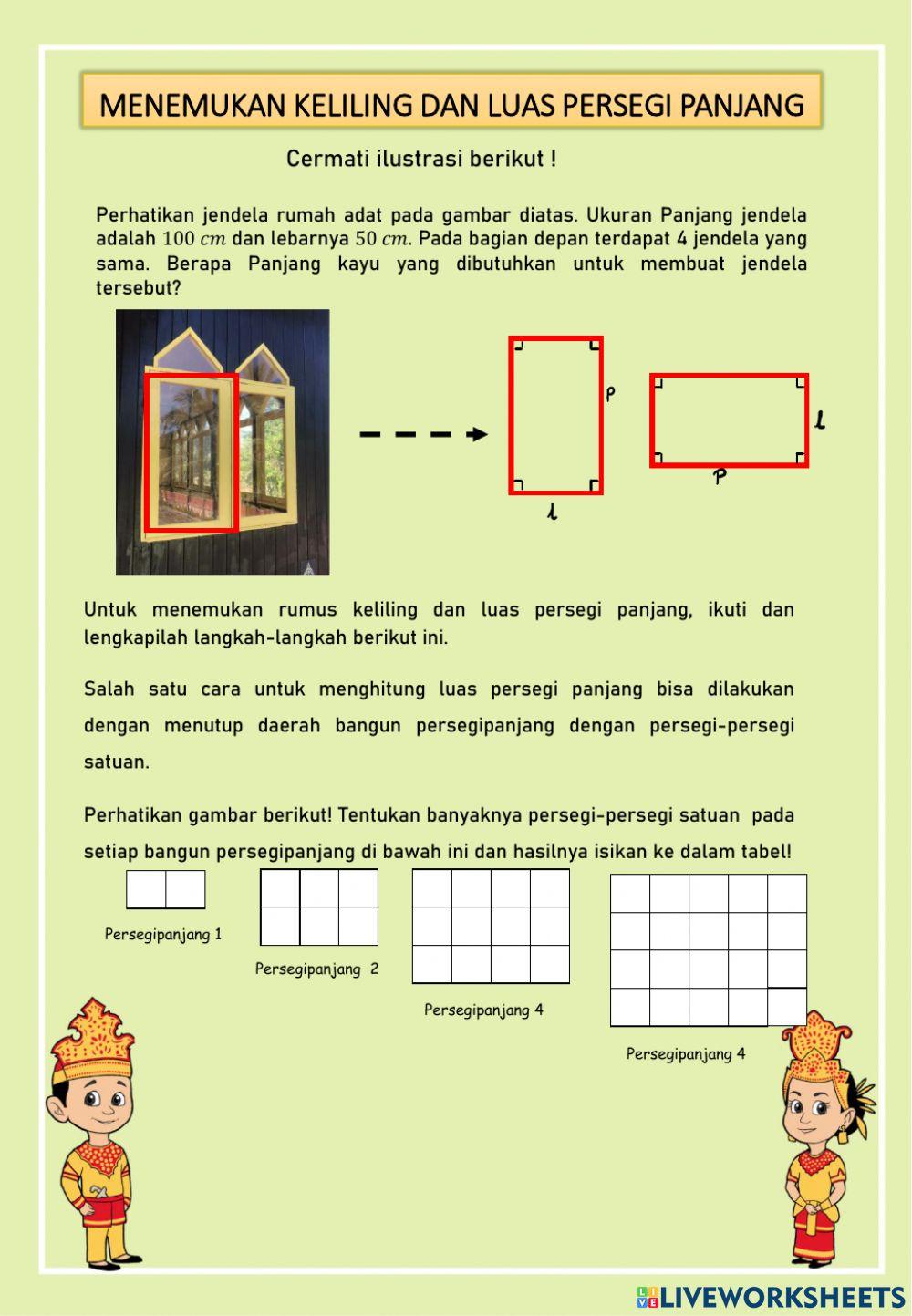 LKDPD Persegi dan Persegipanjang Berbasis Budaya Tidung