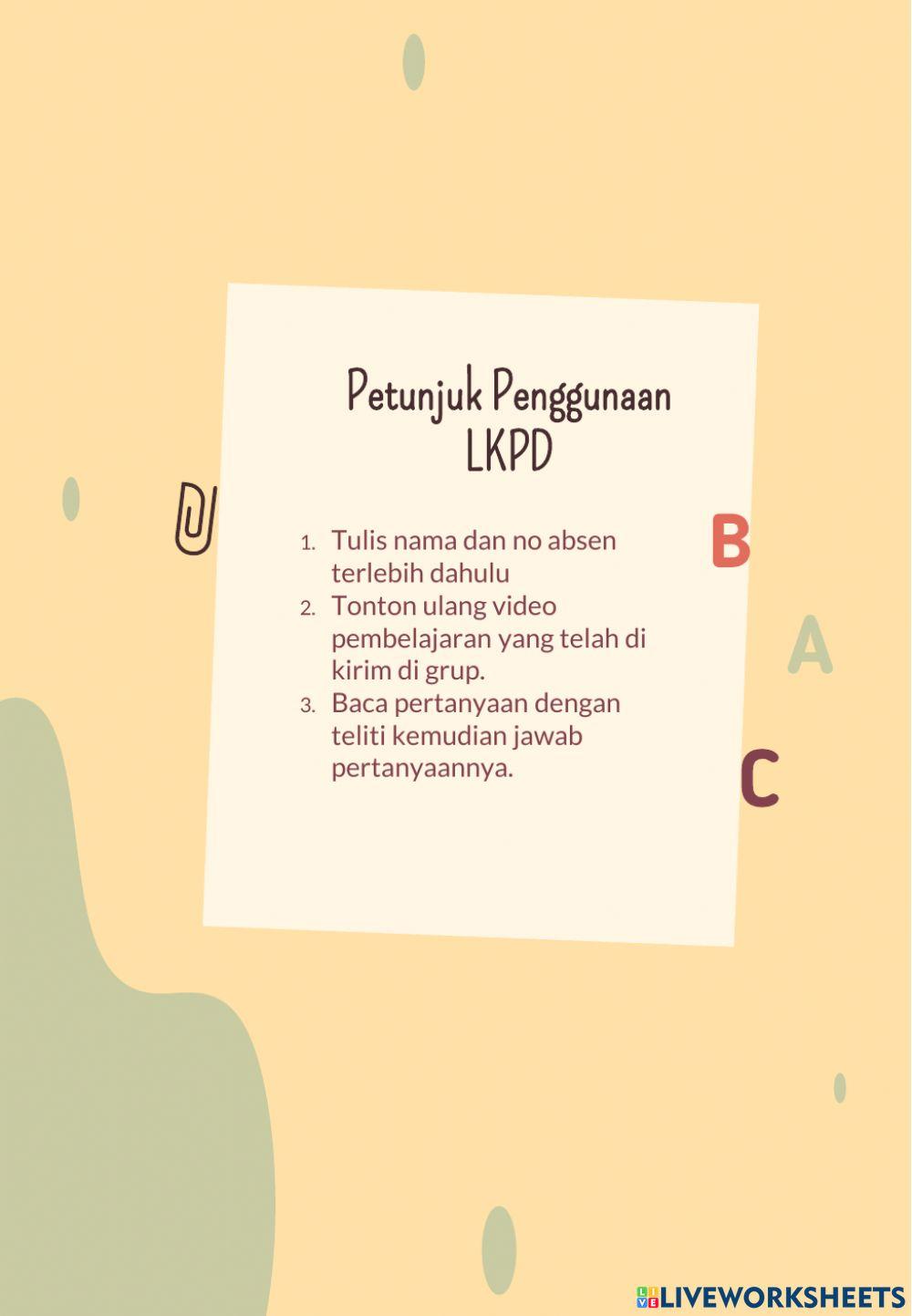 LKPD tema 9 sub tema 3 pembelajaran ke 4 muatan PPKn dan Bahasa Indonesia