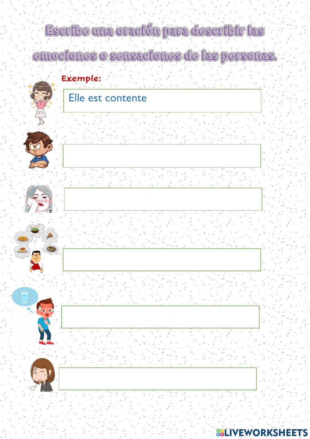 Les émotions et sensations