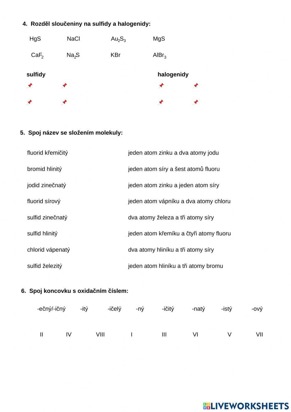 Halogenidy a sulfidy