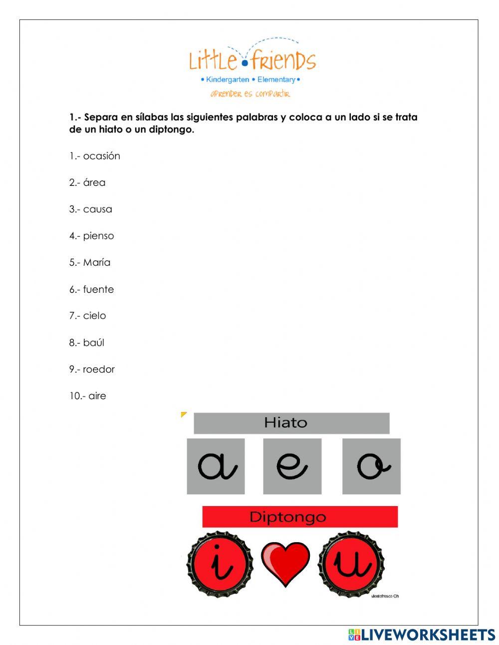 El diptongo y el hiato