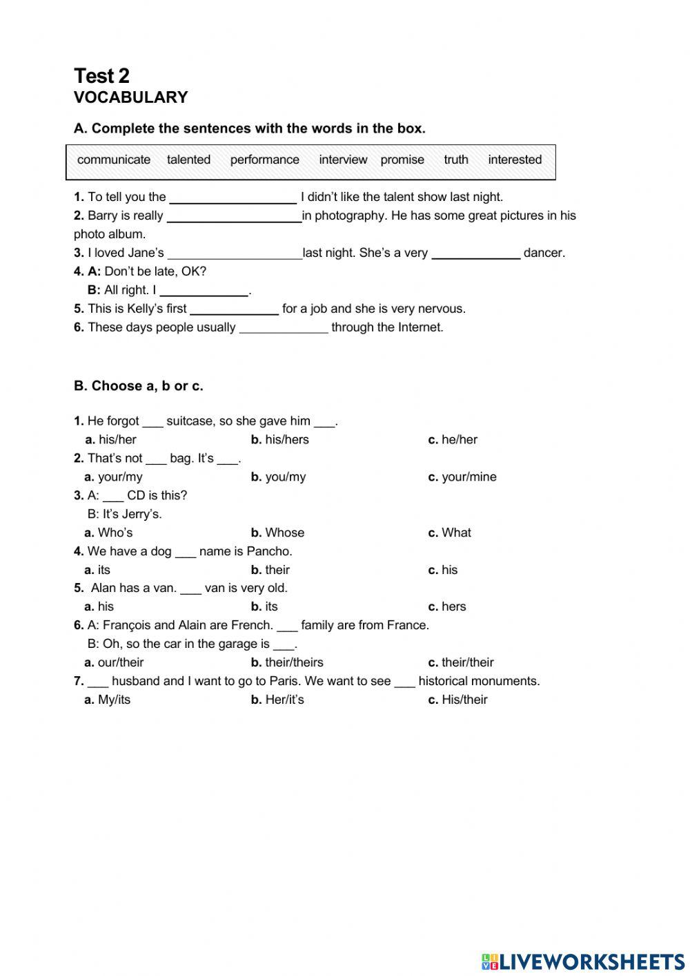 Preparación Suficiencia Level III: Test 2
