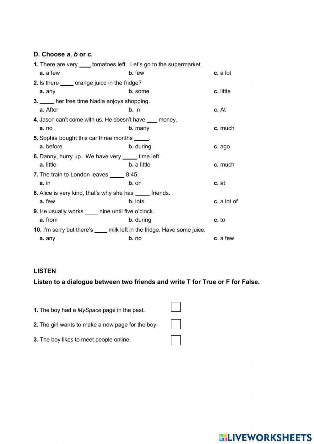 Preparación Suficiencia Level III: Test 2