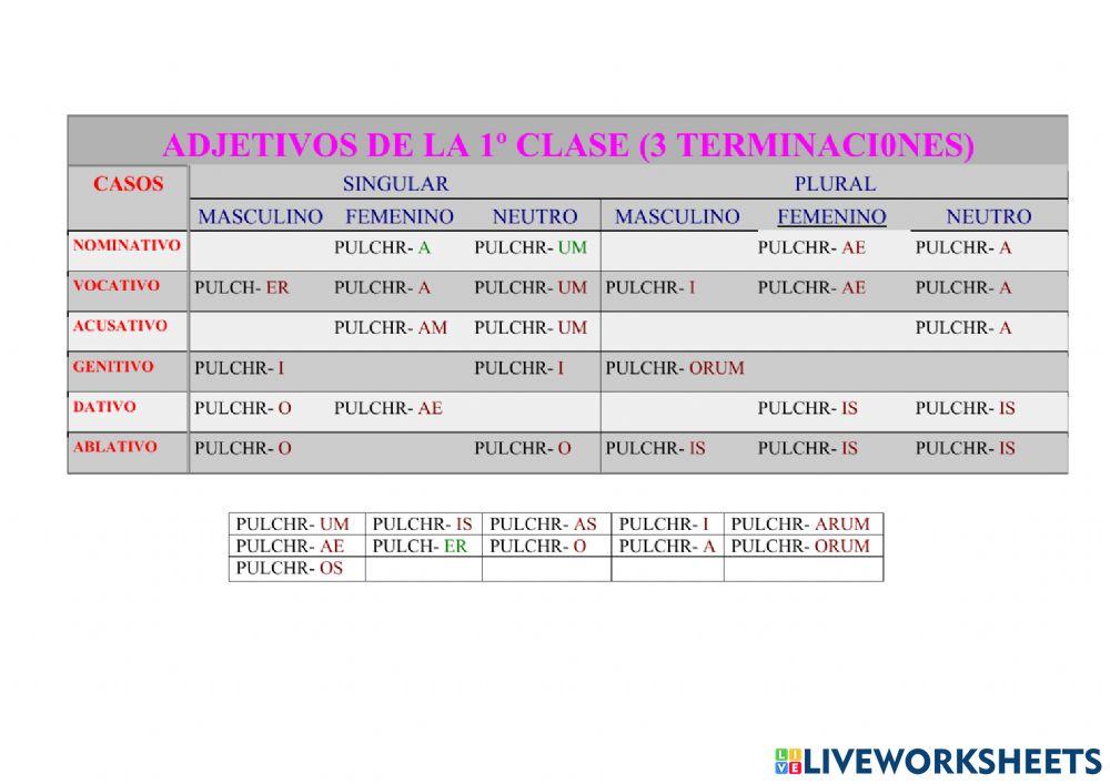 Adjetivos 3 Terminaciones
