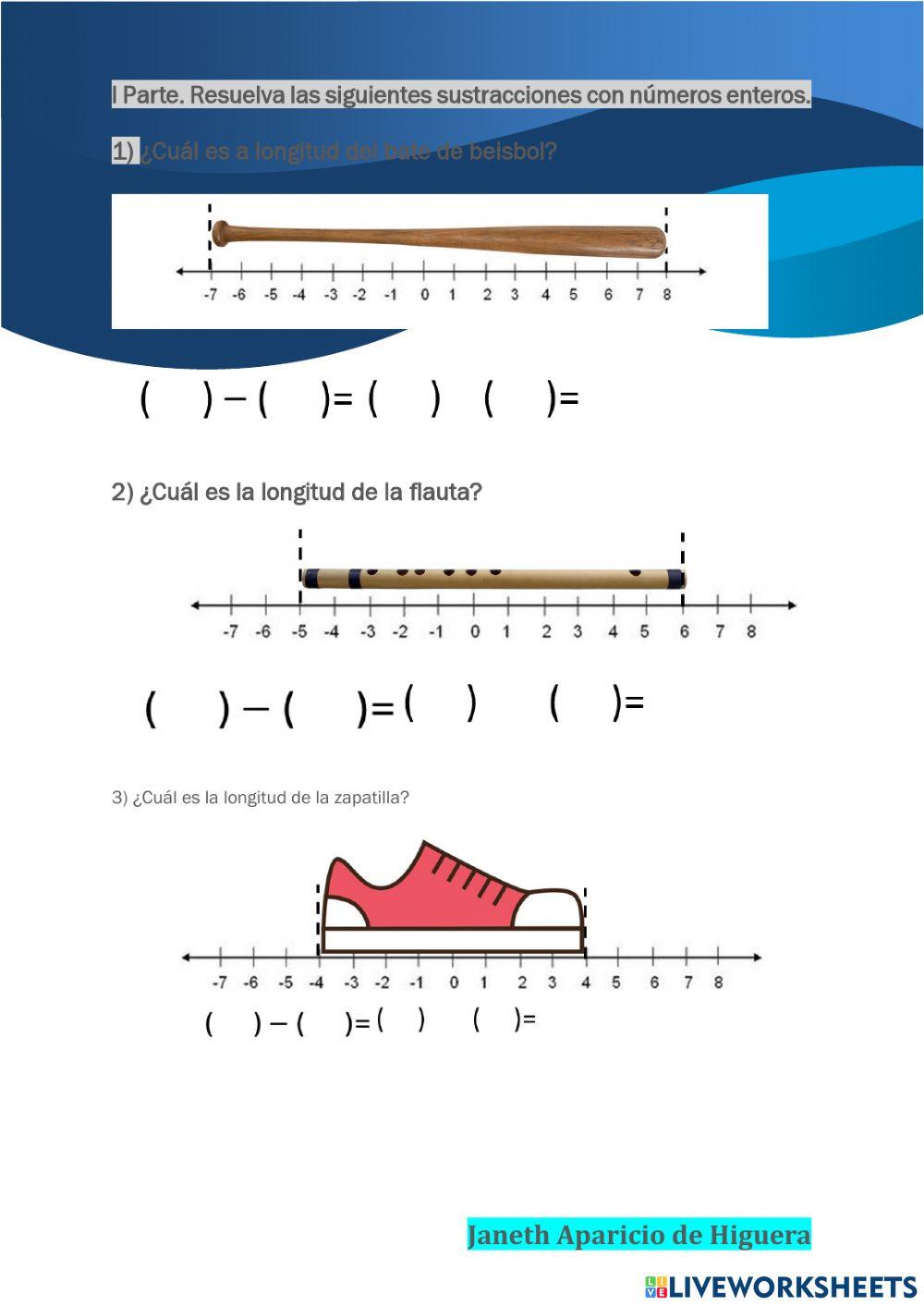 Sustracción de Números Enteros