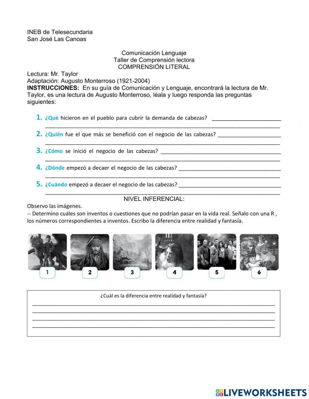 Niveles de comprensión lectora