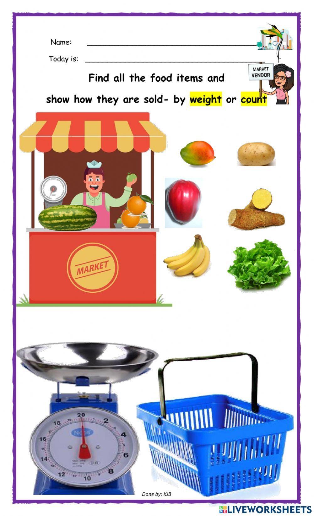 How is the food sold by Weight of Count