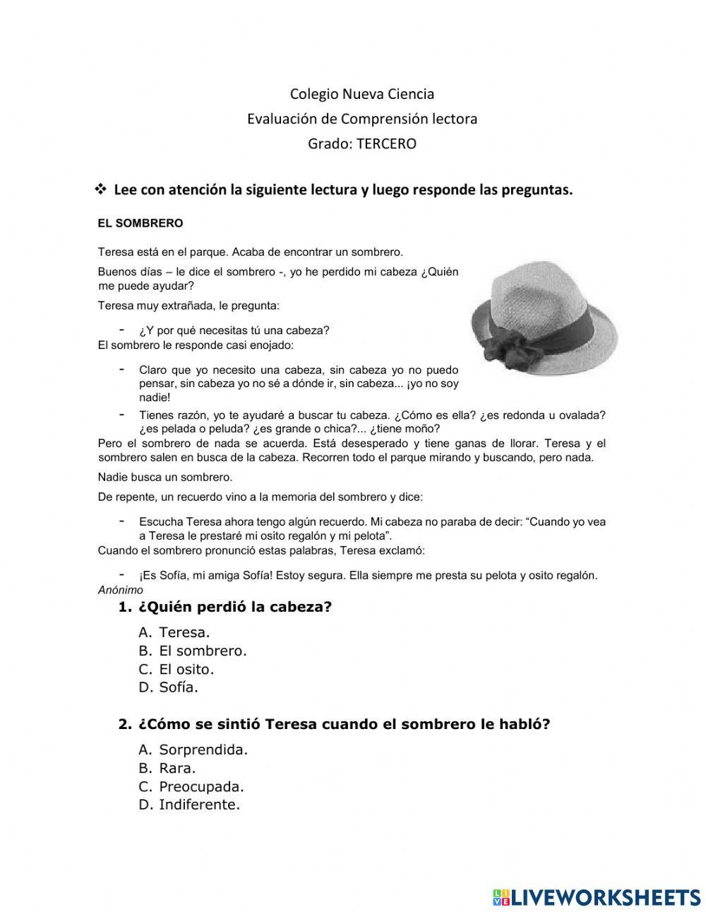 ficha interactiva grado 3°