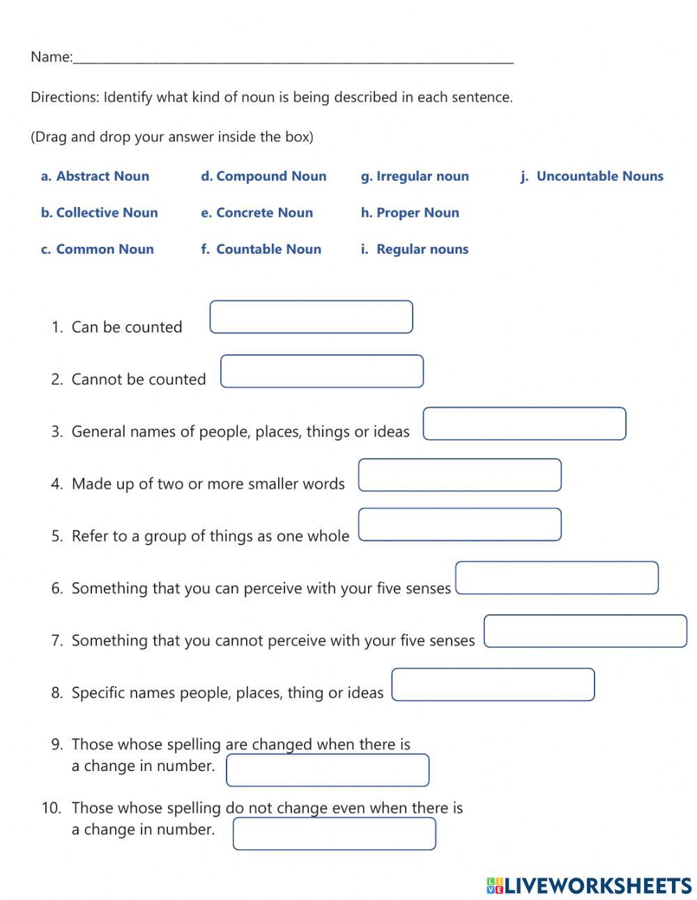 Kinds of nouns