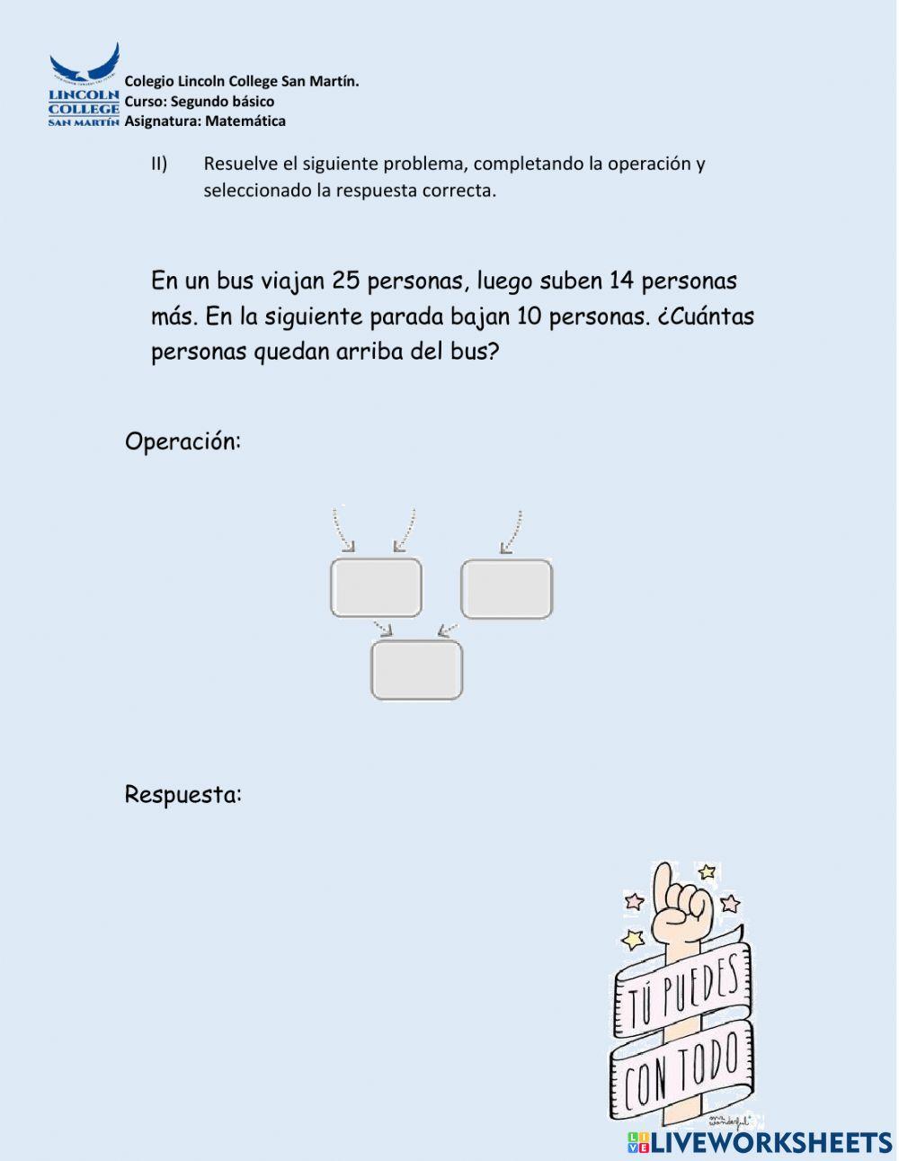 Guía evaluada de operaciones combinadas