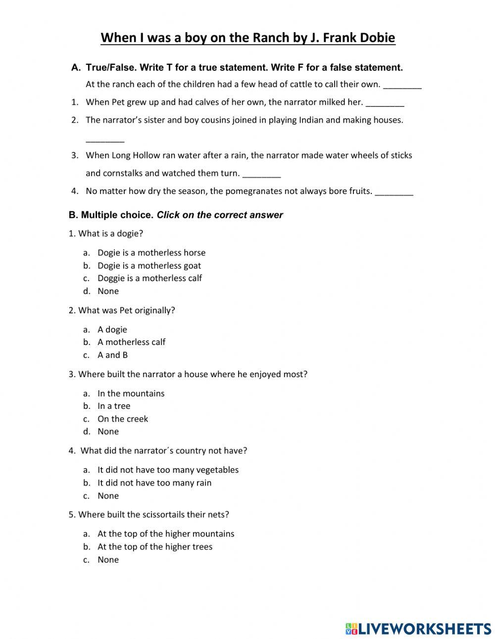 When I was a boy on the Ranch by J. Frank Dobie