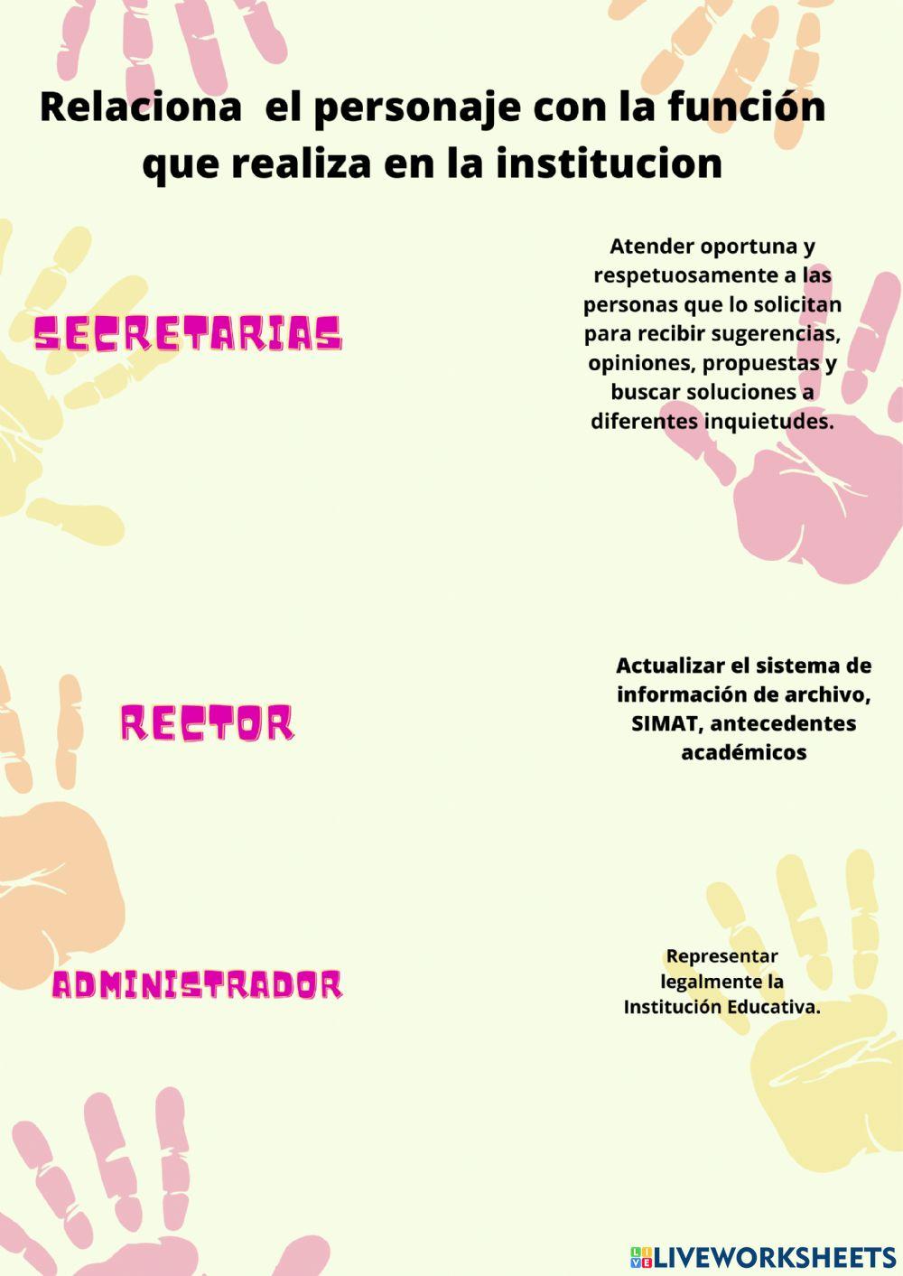 Labores de la insdtitucion