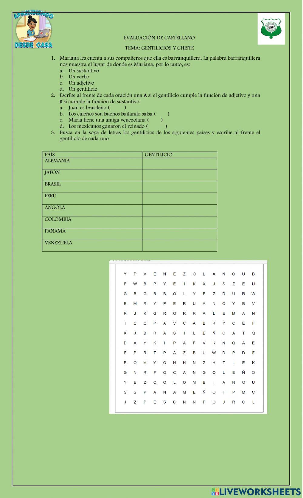 Gentilicios y chistes