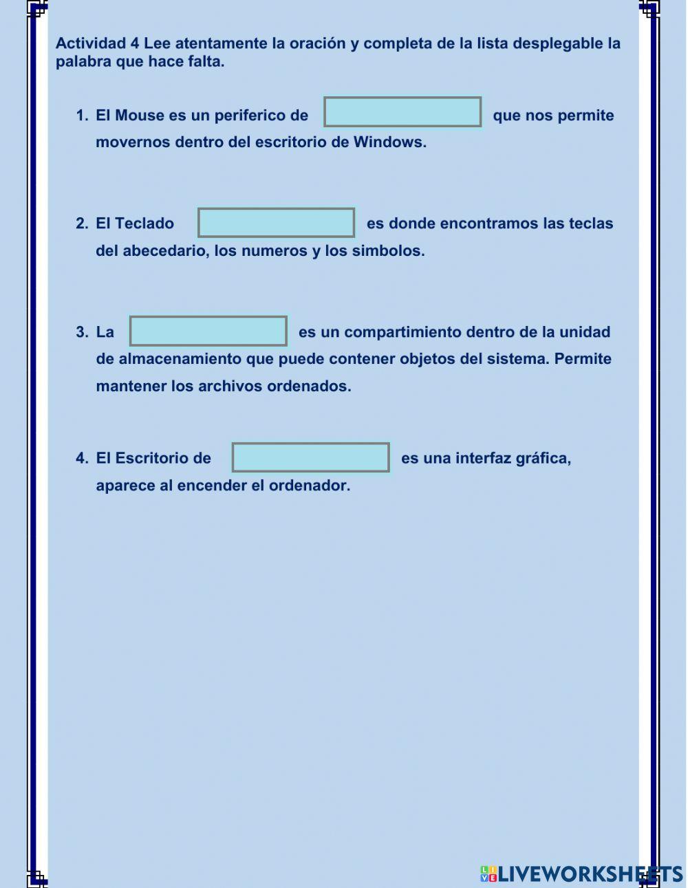 Evaluacion de Computacion