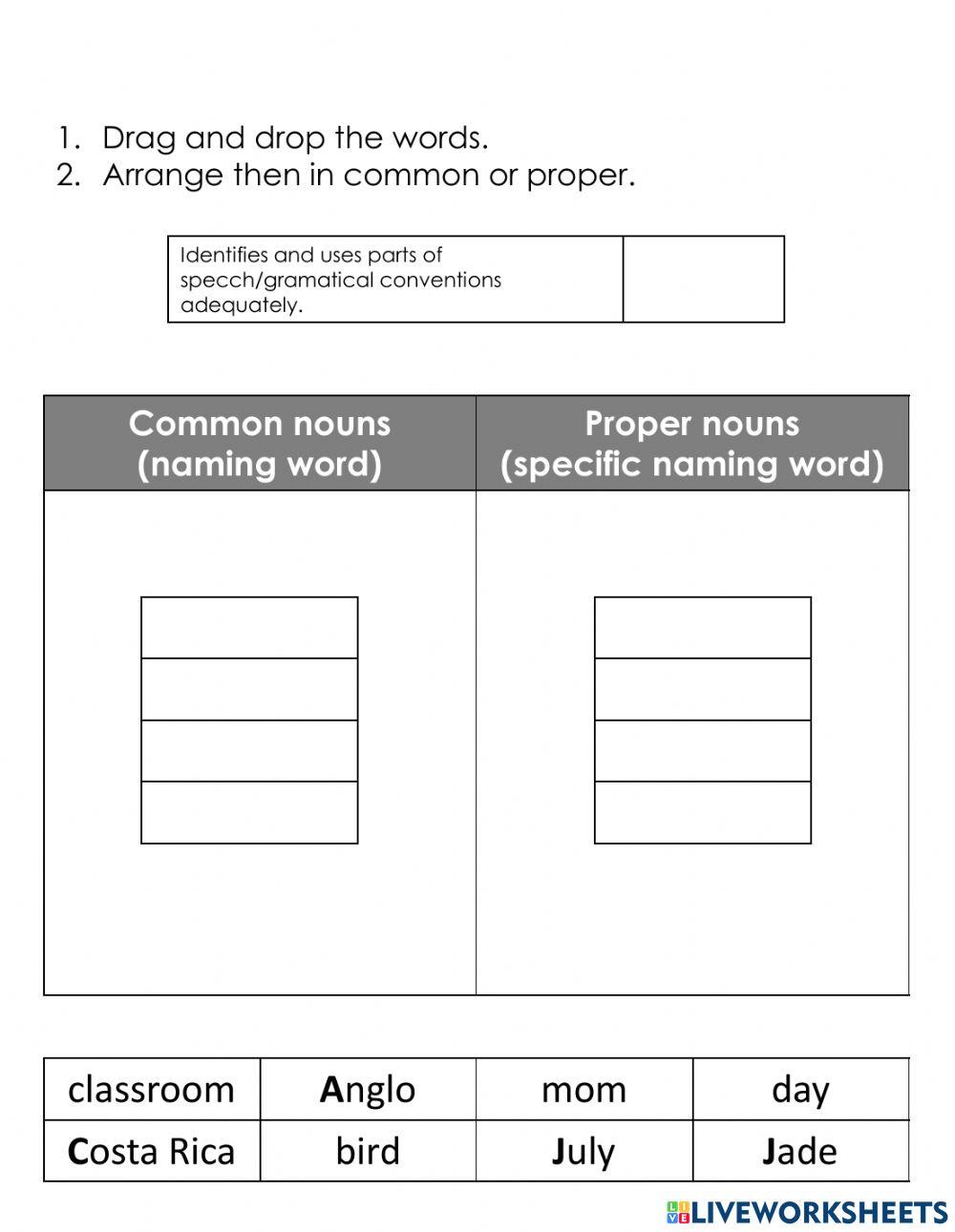 Common and proper nouns