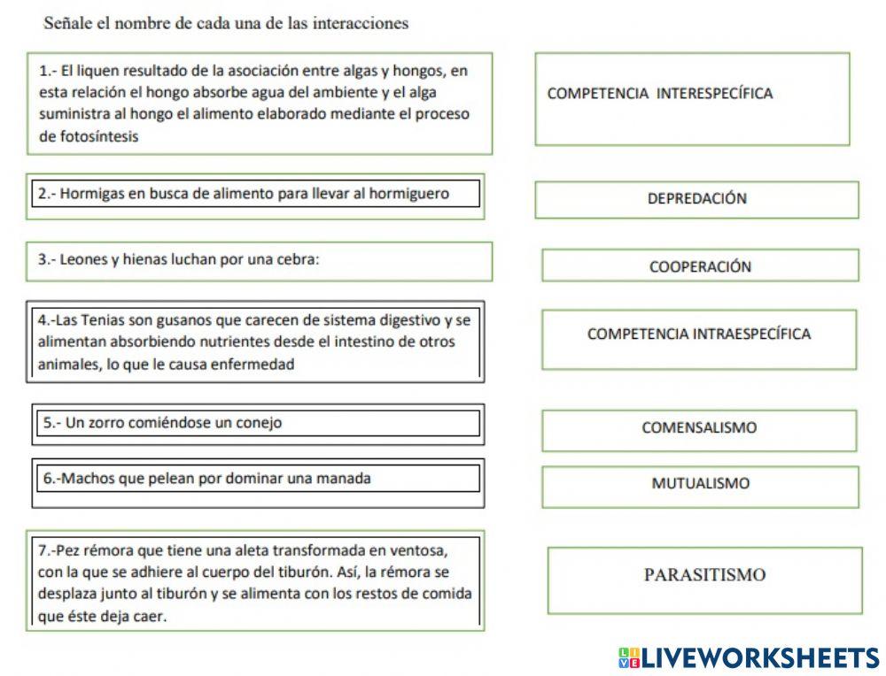 Interacciones biológicas