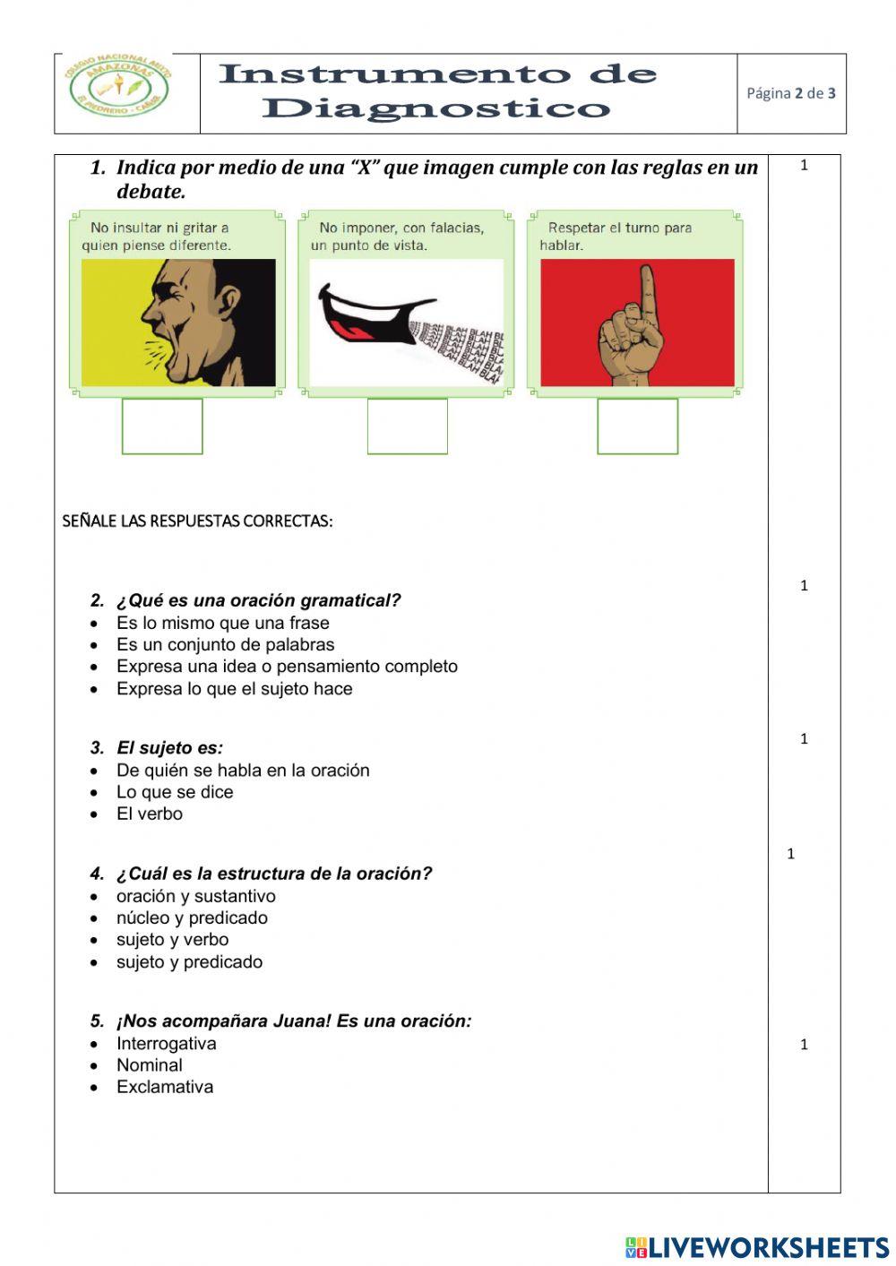 Prueba de diagnostico 9NO