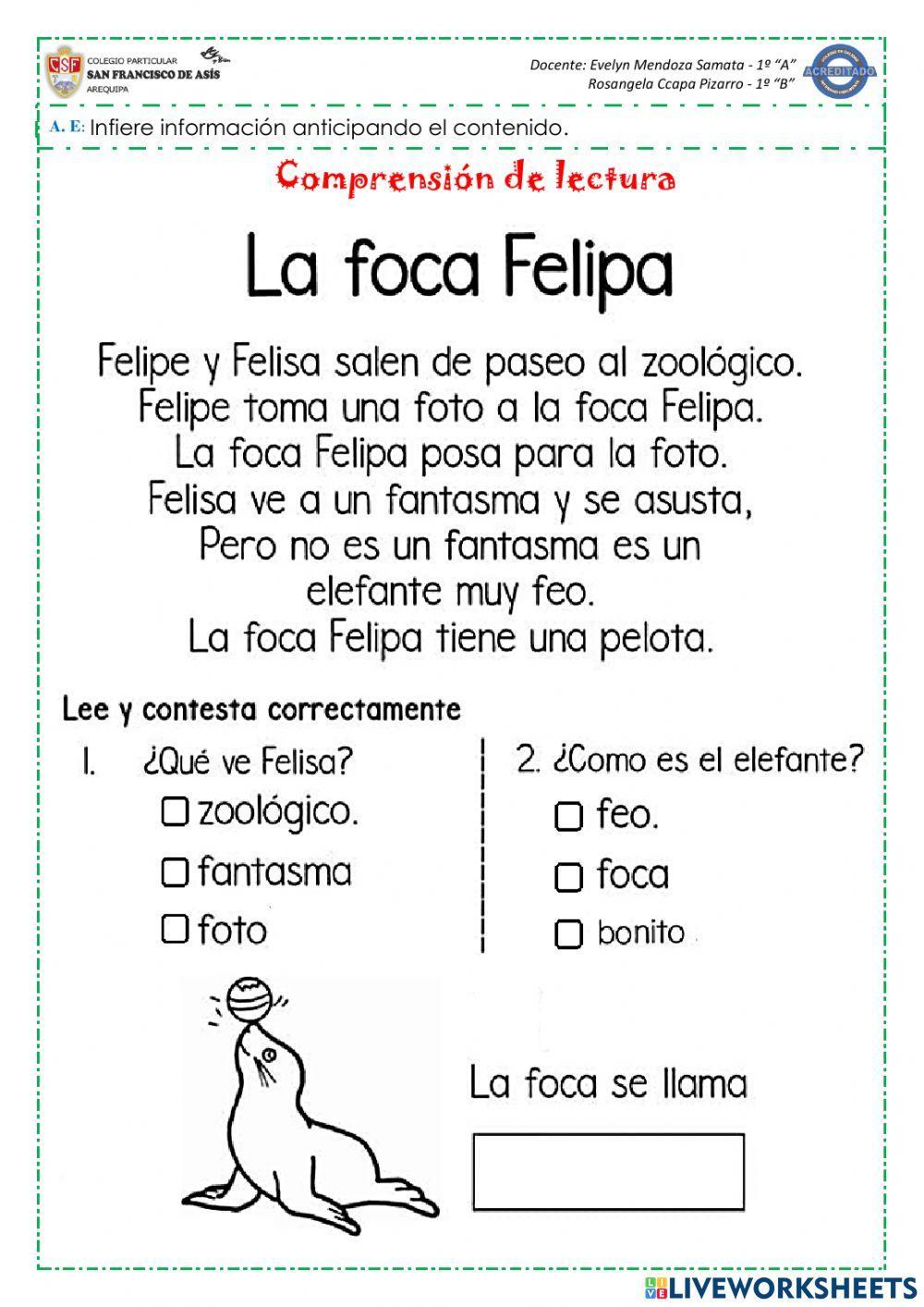 Lectura con el grafema -F-