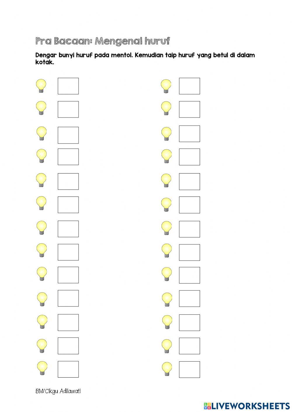 Mengenal Bunyi Huruf