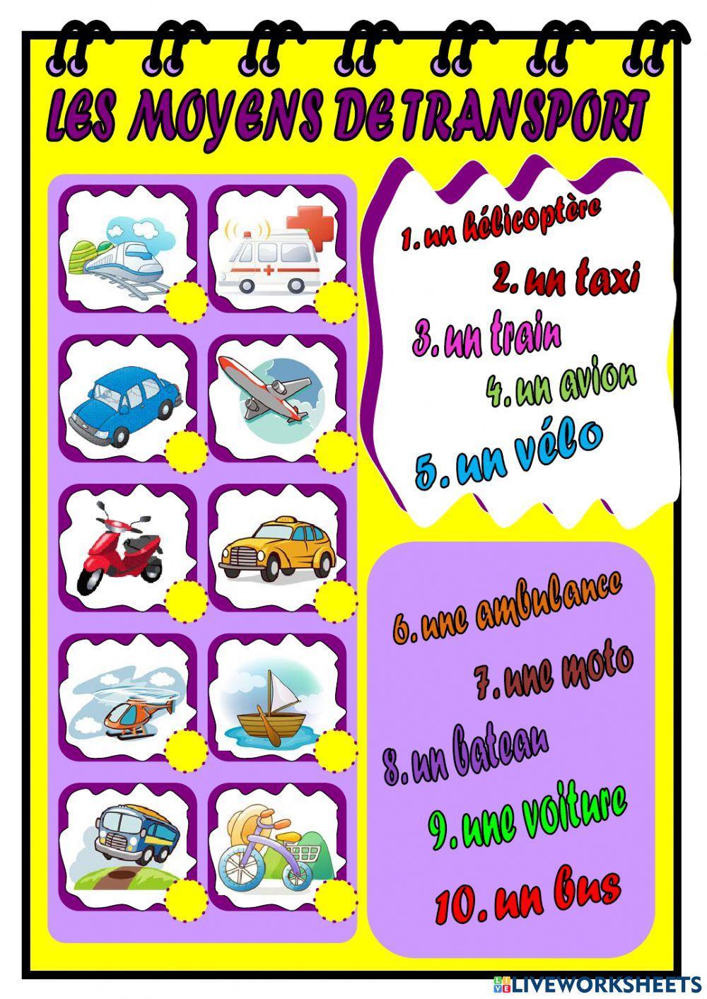 Les moyens de transport