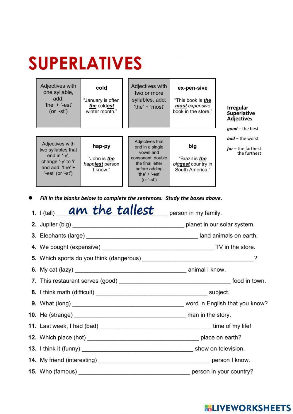 GEP3 10C: Superlative Adjective