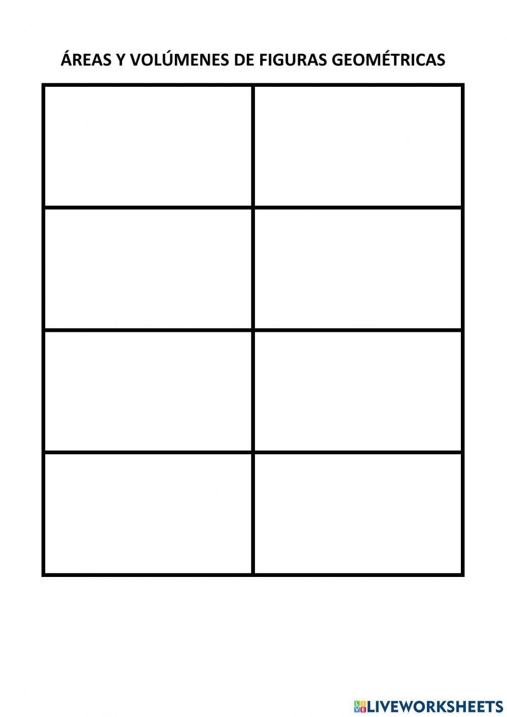 Áreas y volúmenes de figuras geométricas
