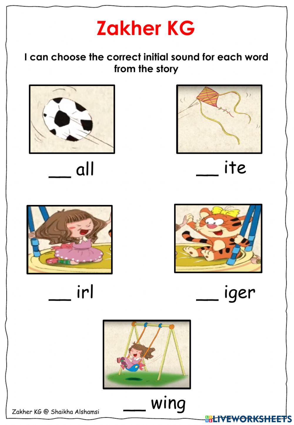 Intial Sounds - Story Words