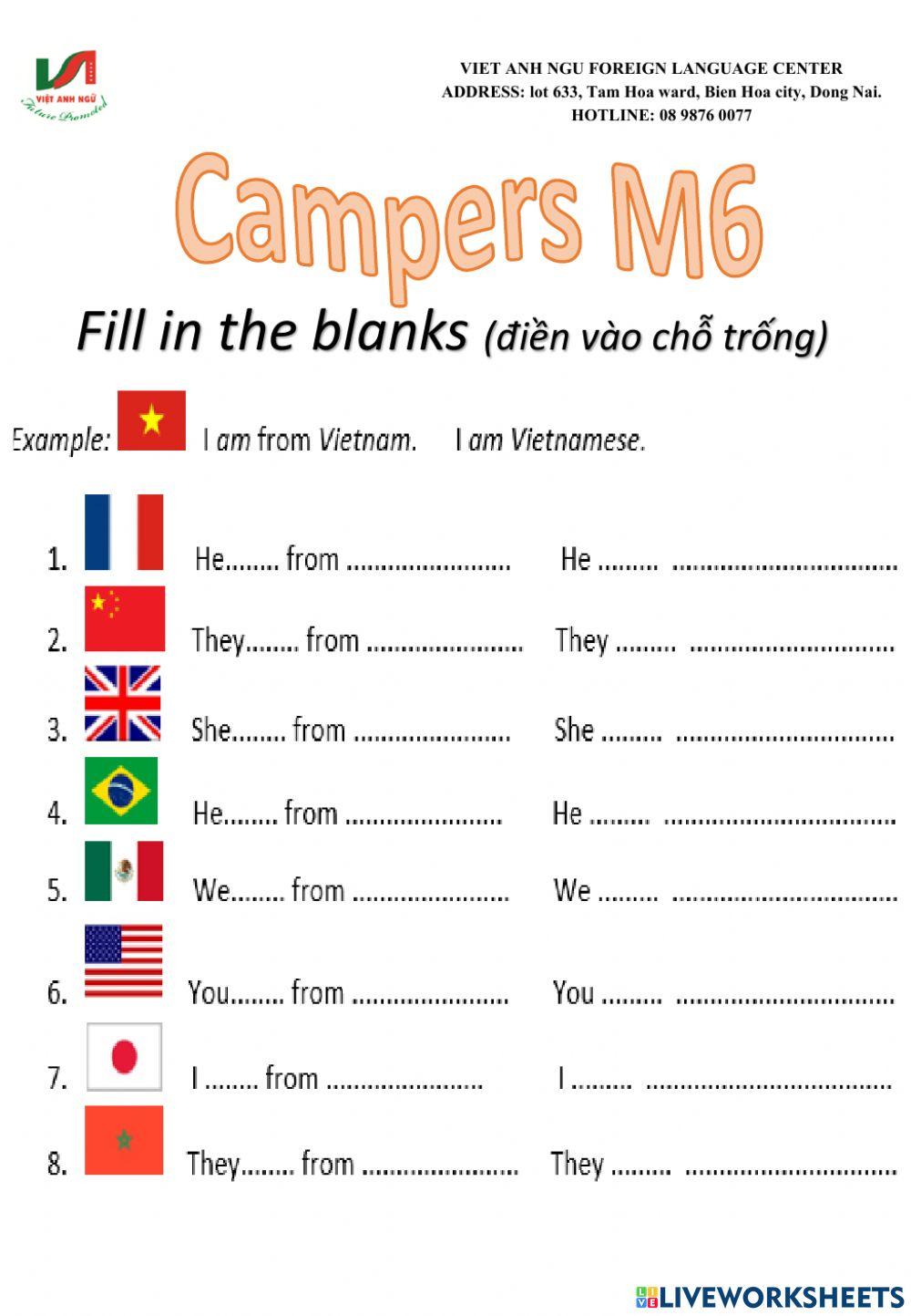 M6W - Countries and Nationalities