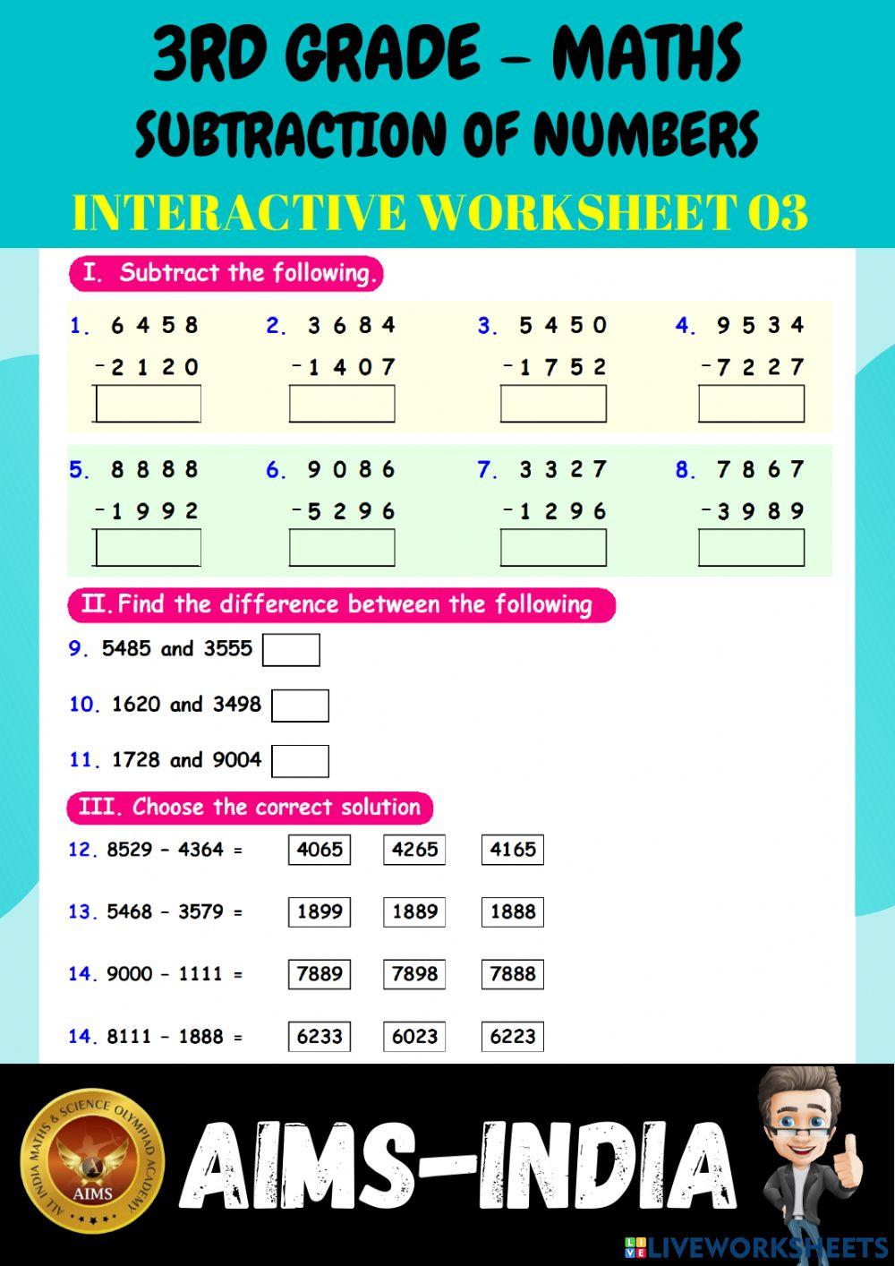 3rd-maths-ps03-subtraction of numbers