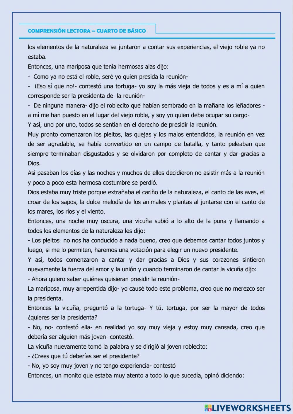 Comprensión lectora