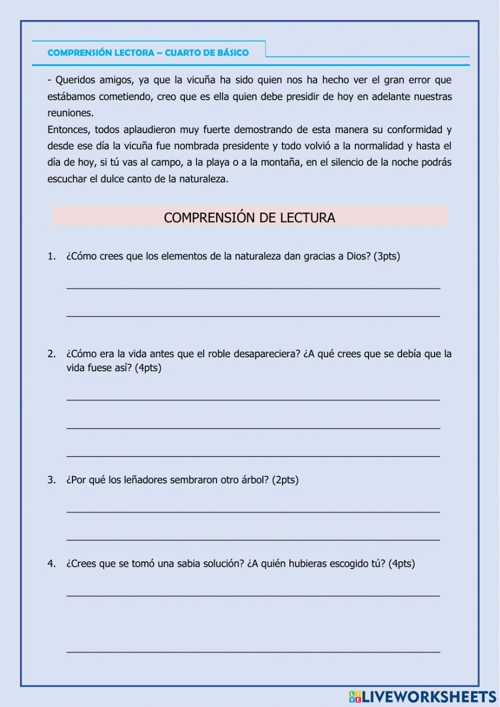 Comprensión lectora