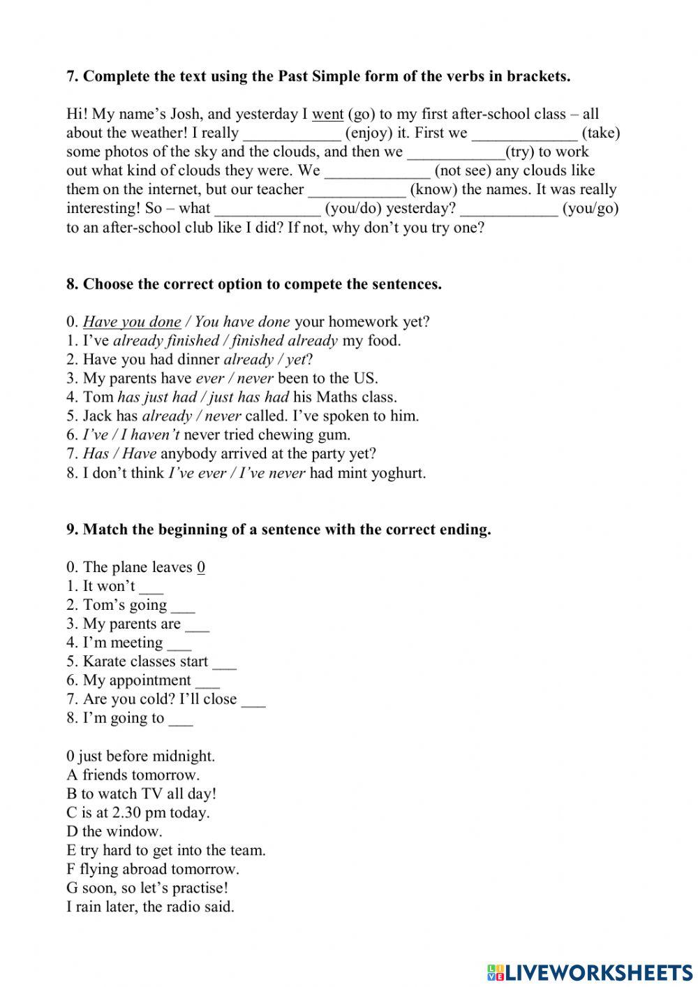 WW3 End-of-Year Test